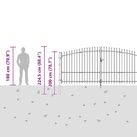 Brama ogrodowa Czarny 125 x 400 cm Lumarko!