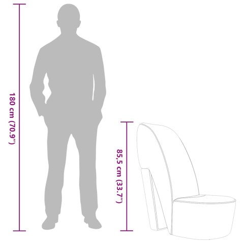  Fotel w kształcie buta na obcasie, czerwony, aksamitny Lumarko!