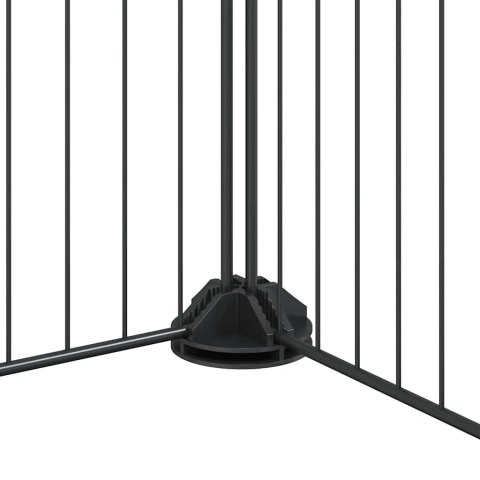  Klatka dla zwierząt, 8 paneli, czarna, 35x35 cm, stalowa Lumarko!