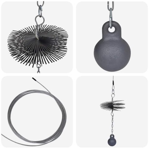 Okrgła szczotka kominowa, średnica 20 cm Lumarko!