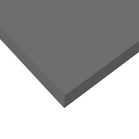  Półka ścienna, wysoki połysk, szara, 80x23,5x3,8 cm, MDF Lumarko!