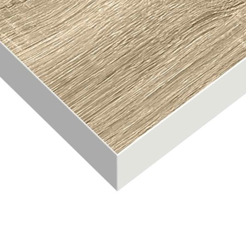  Półki ścienne, 2 szt., dębowo-białe, 60x23,5x3,8 cm, MDF Lumarko!