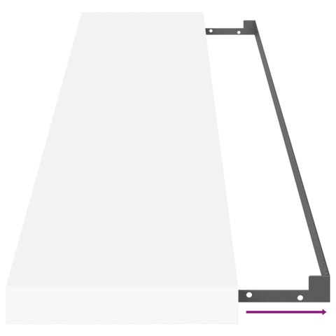  Półki ścienne 4 szt., białe, 120x23,5x3,8 cm, MDF Lumarko!