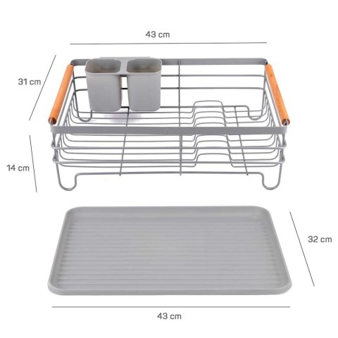 SUSZARKA DO NACZYŃ Z OCIEKACZEM I TACĄ E-8087 Lumarko!