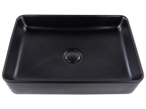 Umywalka nablatowa 51 x 34 cm czarna CHIVANA