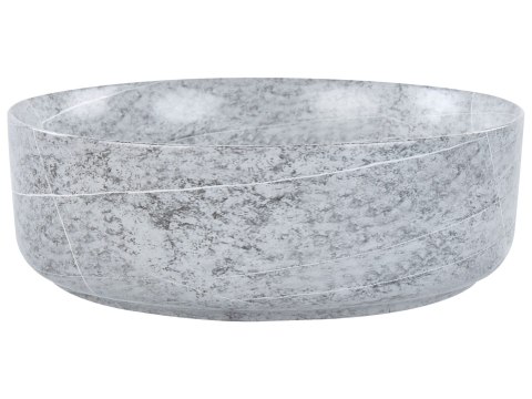 Umywalka nablatowa ceramiczna efekt granitu ⌀ 37 cm szara GUDAR