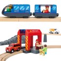 Tooky Toy Drewniana Kolejka Staż Pożarna Ambulans 70 el. Lumarko!
