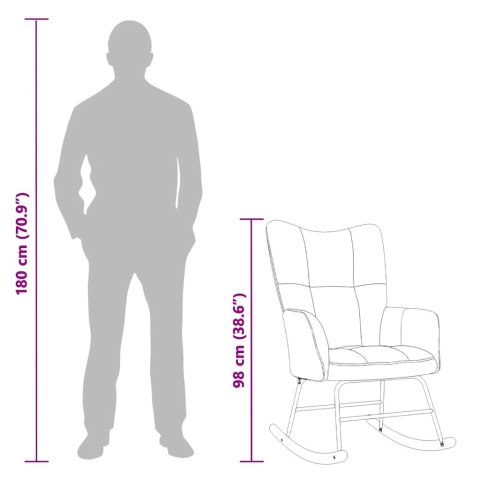 Fotel bujany, brązowy, tapicerowany aksamitem Lumarko!