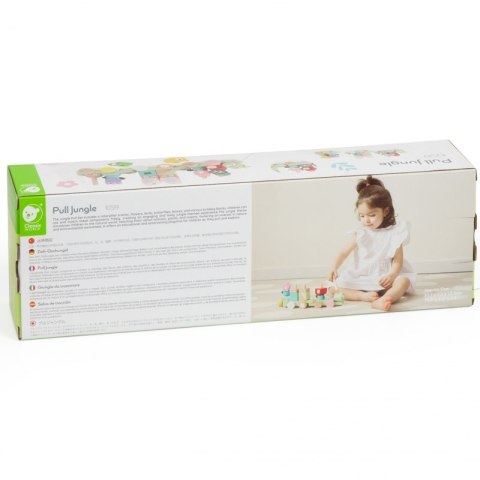 CLASSIC WORLD Montessori Kolejka Gąsienica Drewniana Układanka Lek Lumarko!