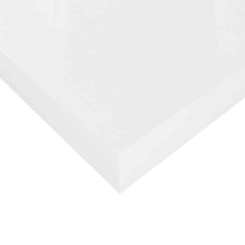  Półka ścienna, wysoki połysk, biała, 50 x 23 x 3,8 cm, MDF Lumarko!