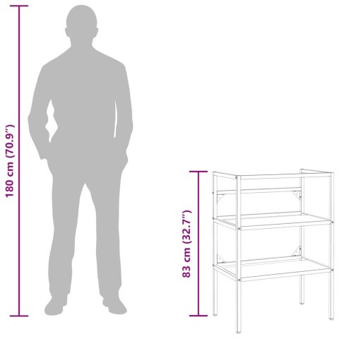  Stelaż pod umywalkę, biały, 59x38x83 cm, żelazny Lumarko!
