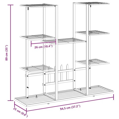  Stojak na kwiaty, 94,5x25x89 cm, czarny, żelazo Lumarko!