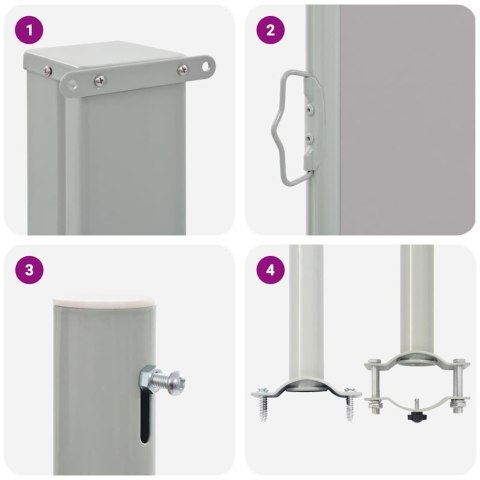 Tarasowa, zwijana markiza boczna, 120 x 300 cm, szara  Lumarko!