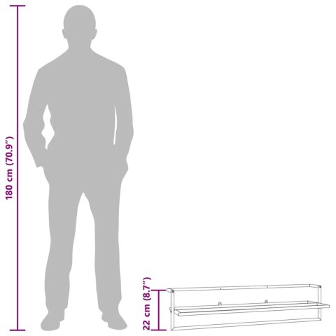  Wieszak na ręczniki, biały, 95x25x22 cm, żelazny Lumarko!