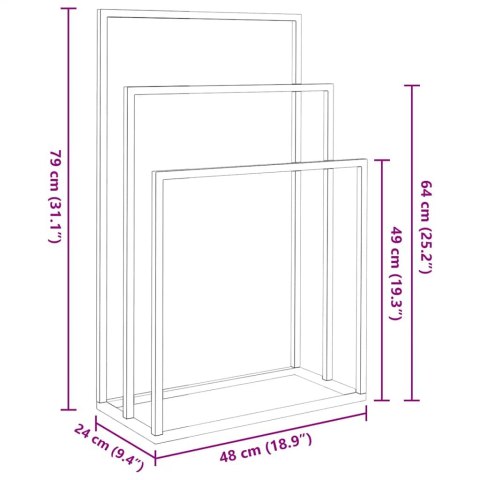  Wolnostojący wieszak na ręczniki, biały, 48x24x79 cm, żelazny Lumarko!