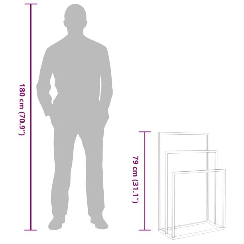  Wolnostojący wieszak na ręczniki, czarny, 48x24x79 cm, żelazny Lumarko!