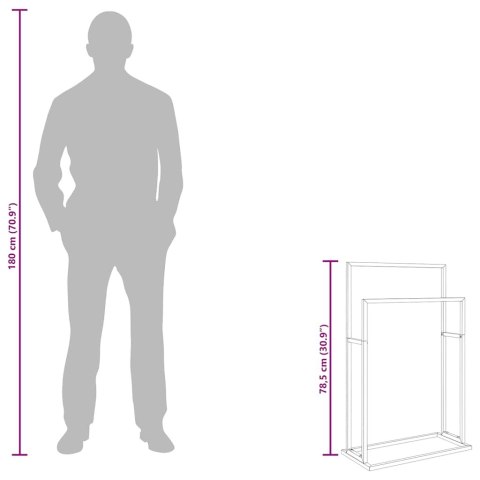  Wolnostojący wieszak na ręczniki, złoty, 48x24x78,5 cm, żelazny Lumarko!