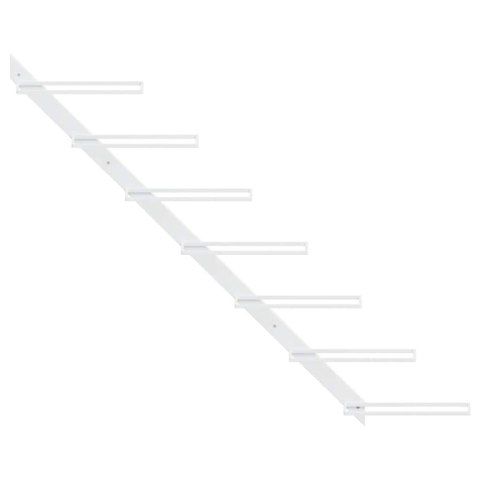  2 ścienne uchwyty na 7 butelek wina, białe, metalowe Lumarko!