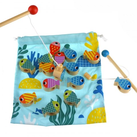 TOOKY TOY Drewniana Gra Wieloryb i Rybki Wielofunkcyjna 4 w 1  Lumarko!