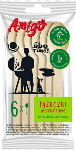 Gosia Amigo Łyżeczki Jednorazowe Drewniane 12szt 7128..