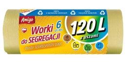 Gosia Amigo Worki Do Segregacji 120l Z Uszami Żółte-Plastik 6szt 7986..