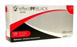 Rękawice Nitrylowe Czarne 100szt L Bezpudrowe Effect PF Black...