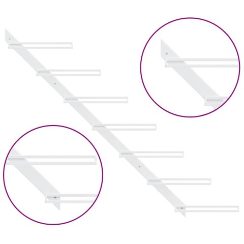  Ścienny uchwyt na 7 butelek wina, biały, metalowy Lumarko!