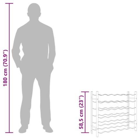  Stojak na 36 butelek wina, biały, metalowy Lumarko!