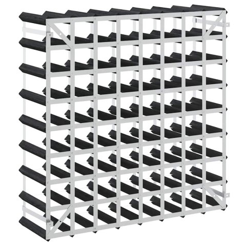 Stojak na 72 butelki wina, czarny, lite drewno sosnowe Lumarko!