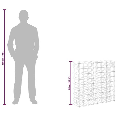 Stojak na 72 butelki wina, czarny, lite drewno sosnowe Lumarko!