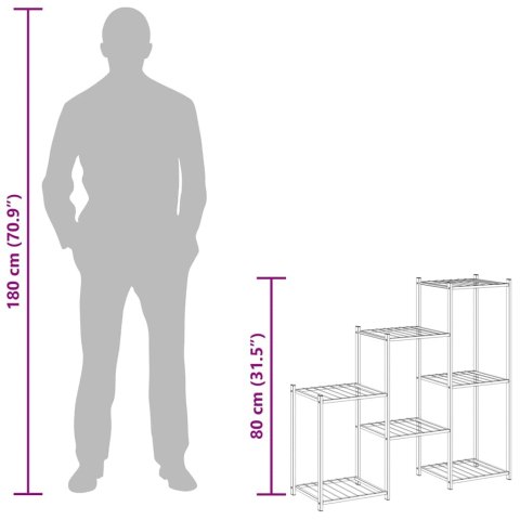  Stojak na kwiaty, 83x25x80 cm, czarny, żelazny Lumarko!
