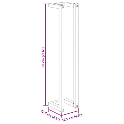  Stojak na ręczniki, biały, 12,5 x 12,5 x 60 cm, stalowy Lumarko!