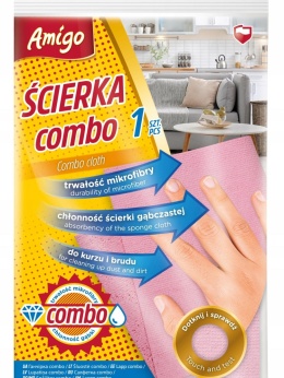 Gosia Amigo Ścierka Mikrofibra Combo Powlekana PU 1 szt..