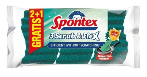 Spontex Zmywak Kuchenny Scrub Flexy 3szt 19400320..