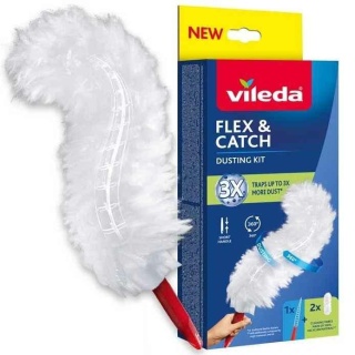 Vileda Miotełka Do Kurzu Kurzawka Z Krótką Rączką Flex&Catch + 2 Wkłady 179432 JO..