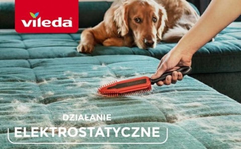 Vileda Pet Pro Szczotka Gumowa Ręczna Electrostatic Brush 173019 CN..