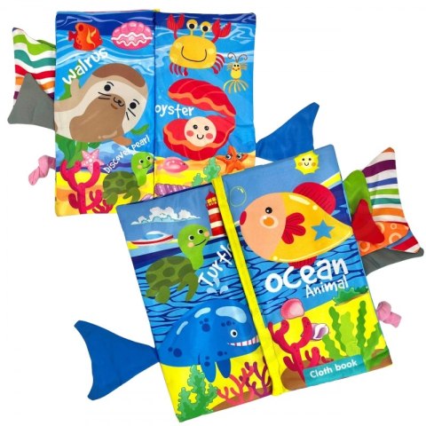 Książeczka Z Ogonkami Zwierząt Morskich Materiałowa Szeleszcząca Lumarko!