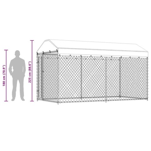  Kojec dla psa z zadaszeniem, 382 x 192 x 225 cm Lumarko!