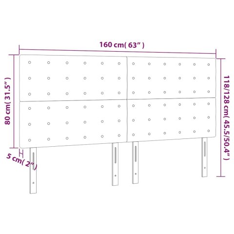 Zagłówek do łóżka z LED, ciemnozielony, 160x5x118/128 cm Lumarko! Lumarko!