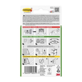 3M Command Czarne Rzepy Do Wieszania Ciężkich Obrazów XL 9KG 4 Pary (8szt) 17217..