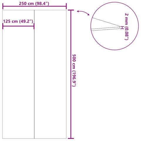 VidaXL Mata pod basen, jasnoszara, 500x250 cm, geowłóknina poliestrowa