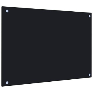 Panel ochronny do kuchni, czarny, 70x50 cm, szkło hartowane 249482!!!