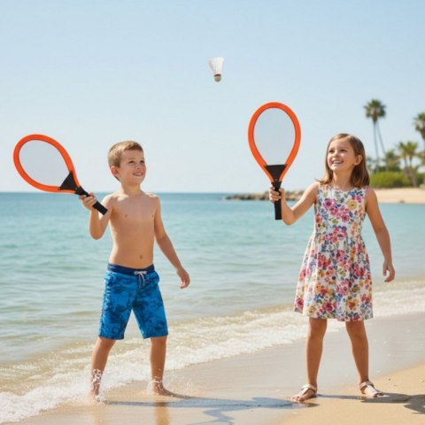 WOOPIE Duże Rakietki do Tenisa Badminton dla Dzieci Zestaw + Piłka Lotka Lumarko!