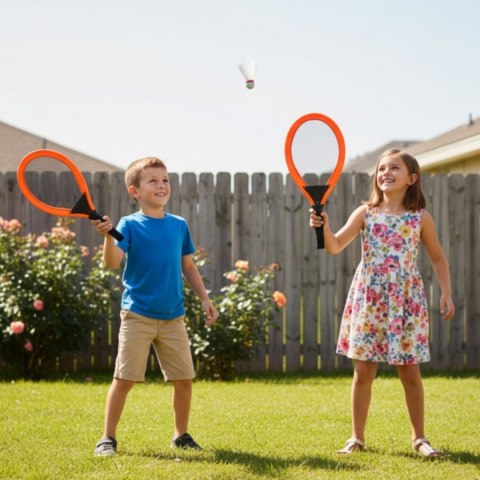 WOOPIE Duże Rakietki do Tenisa Badminton dla Dzieci Zestaw + Piłka Lotka Lumarko!