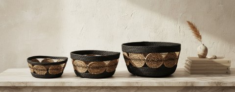  Komplet 3 Koszy 30xh:15cm/27xh:13cm/21xh:9cm Lumarko!