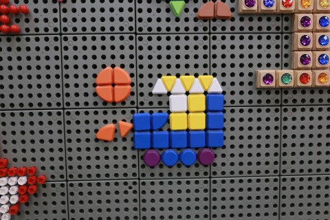 Zestaw Kołeczki W Kształcie Figur Geometrycznych 64szt Do Tablic Stem Lumarko!