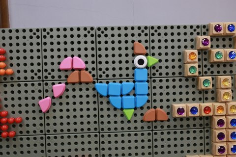  Zestaw Kołeczki W Kształcie Figur Geometrycznych 64szt Do Tablic Stem Lumarko!