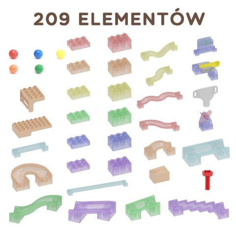 Zestaw Konstrukcyjny Tor Dla Piłek Tablica Stem 209elementów Lumarko!