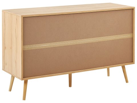 Komoda 6 szuflad PEROTE Rattan Jasnobrązowy