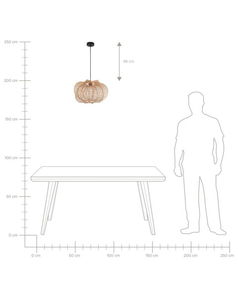 Lampa wisząca KIBI Rattan Naturalny